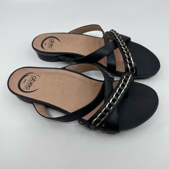 Abeo Shauna Bio System Bea-Braid Dress Sandals WMN Black US 7N Strappy Slingback - Picture 4 of 8